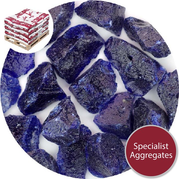 Enviro-Glass Large Gravel - Cobalt Blue